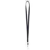 50PCS ID Badge Lanyards Polyester Flat with 360 Swivel Hooks Black