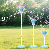 Rechargeable Adjustable Standing LED Bubble Machine for Outdoor Party Blue
