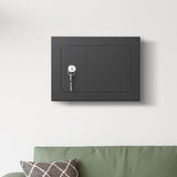 Small Secure Box with Key Lock for Cash Jewelry Black