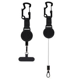 Retractable Key Chain Key Holder Belt Clip with Lanyard for Hiking & Travel