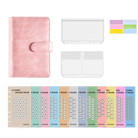 2-in-1 A6 Budget Binder Set Money Saving Challenge Tracker for Budget Plan Pink