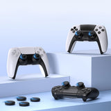 10 PCS TPU Thumb Grip Caps for PS4 and PS5 Controller Joysticks Black