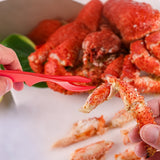 9Pcs Seafood Cracker Tool Set with Stainless Steel Forks Plastic Forks Cracker Scissors and Pouch