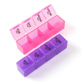 Weekly Pill Box with Individual Medicine Compartments Colorful