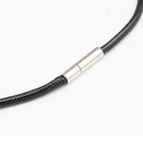 5Pcs Woven Necklace Rope Leather Cord Adjustable Rope for DIY Jewelry Black
