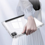 Case with Y-Shaped Stand for iPad 10th Gen 10.9 and iPad 11th Gen A16 11-inch Clear Back Cover with Pencil Holder Black