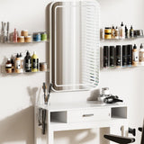 4PCS No Drill Acrylic Floating Shelves Wall Organizer for Bathroom Storage