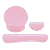 3Pcs Gaming Mouse Pad with Ergonomic Wrist Rest Pink