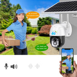 Solar WiFi Security Camera with Night Vision Motion Detection Monitoring Camera