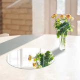 10-Piece Acrylic Round Mirror Stickers Silver Decorative Mirrors for Wall Party Photography