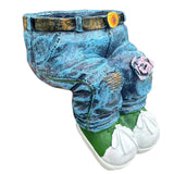 Creative Resin Jeans-Shaped Outdoor Planter – Garden Decor Pot for Home Lawn and Yard Style 1