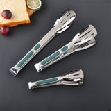 3Pcs 304 Stainless Steel Cooking Tongs for Food Salad BBQ
