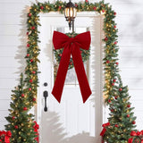 Large Christmas Bow Decoration Velvet Hanging Ornament for Tree Wall Door Holiday Decor