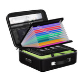 Fireproof Document Box – Hard Case File Organizer with Mechanical Lock