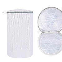 4Pcs Cylinder Mesh Shoe Washing Bags  Shoe Laundry Bags with Zipper for Sneakers Running Shoes Socks