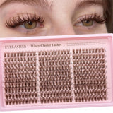 300 PCS Brown Lash Clusters Natural For Soft with Multiple Lengths