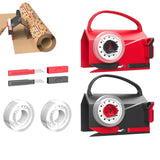 2-Pack Wrapping Paper Cutter & Tape Dispenser – Dual-Use for Holiday Gift Wrap