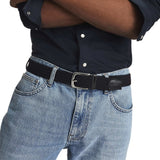 Mens Belt  Braided Stretch Golf Belt for Golf Pants Casual Shorts Jeans Black