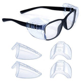 4-Pack Clear Side Shields – Flexible Universal Eye Protection for Glasses