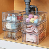 4PCS Stackable Storage Drawers Easily Assemble for Skincare Storage Small