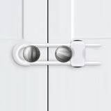 5 Pcs U-Shaped Cabinet Locks for Drawer and Door Knob Handles White