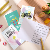 24 Pcs Set Happy Birthday Cards with Envelopes and Stickers Assorted Birthday Greeting Card Set for Family Friends Coworkers Multicolor