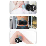 Vibrating Rolling Massage Ball with 4-Speeds Deep Tissue Trigger Point Massager Black