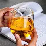 Glass Tea Cup with Infuser and Lid for Loose Leaf Tea Blooming Tea Small
