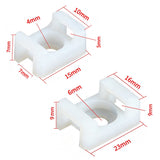 500 PCS Cable Tie Base Wire Clips Mounts for Wire Management White