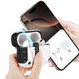 Compatible with Airpods Pro 3 Case Automatic Lock with with Carabiner Clip and Kickstand White