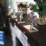 Snowflake Christmas Stocking Holders Metal Mantel Stocking Hangers