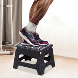 Folding Step Stool Portable Lightweight Stool for Adult Black