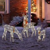 3PCS Christmas Reindeer Family Outdoor Lighted Decorations