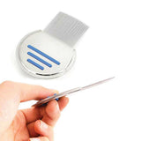 Stainless Steel Pet Flea Comb Fine Tooth Grooming Tool Blue
