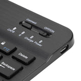10-inch Ultra-Slim Bluetooth Keyboard Portable Mini Wireless Keyboard Rechargeable for iOS Android Windows Tablet Smartphone Black
