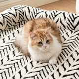 Thick Plush Dog Bed Mats with Neck Head Support for Small and Medium Dogs Cats Black
