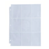 50pcs Card Sleeves Collector Binder Cards 9 Grids Album Baseball Holder Sheets