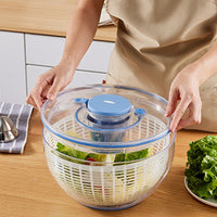 5L Vegetable and Fruit Dryer Multifunctional Salad Spinner Light Blue