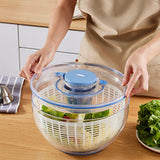 5L Vegetable and Fruit Dryer Multifunctional Salad Spinner Light Blue