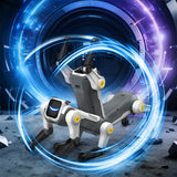 AI Robot Dog Toy Remote Control Stunt with Voice Commands Gray