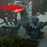 2.4Ghz Remote Control Dinosaur Toy Electric RC Walking Toy Blue Velociraptor