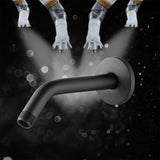 Matte Black 15cm Wall-Mount Shower Arm Replacement for Angle Shower Head