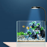 Clip On LED Aquarium Light USB Powered Fish Tank Lamp for Fish Tanks Aquatic Plants Black