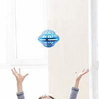 Flying Orb LED Hover Ball Toy – Galaxy Boomerang Spinner with Lights Blue