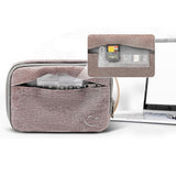 Portable Cord Organizer Travel Electronic Organizer Case for USB Cable Chargers Pink