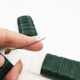 4 Roll 0.7mm Green Floral Wire Rolls for Christmas Wreath Crafts