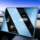Clear Tempered Glass Screen Anti Fingerprint Protector Compatible with Tesla Model 3 Model Y