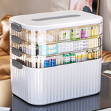 4 Layer Clear Craft Storage Box Detachable with Carry Handle