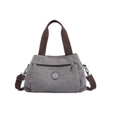 Crossbody Bag 3-Compartments Satchel Handbags Purse Messenger Shoulder Bag Grey