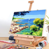 Portable Wooden Tabletop Easel Solid Wood Sketchbox for Painting Art Drawing